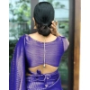 Generic Women's Banarasi Silk Woven Saree With Unstitched Blouse 5.5Mtr (Royal Blue)