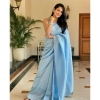 Generic Women's Banarasi Silk Woven Saree With Unstitched Blouse 5.5Mtr (Teal)