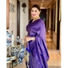 Generic Women's Banarasi Silk Woven Saree With Unstitched Blouse 5.5Mtr (Blue)