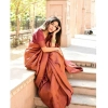 Generic Women's Banarasi Silk Woven Saree With Unstitched Blouse 5.5Mtr (Maroon)