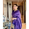 Generic Women's Banarasi Silk Woven Saree With Unstitched Blouse 5.5Mtr (Blue)