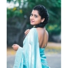 Generic Women's Banarasi Silk Woven Saree With Unstitched Blouse 5.5Mtr (Sky Blue)