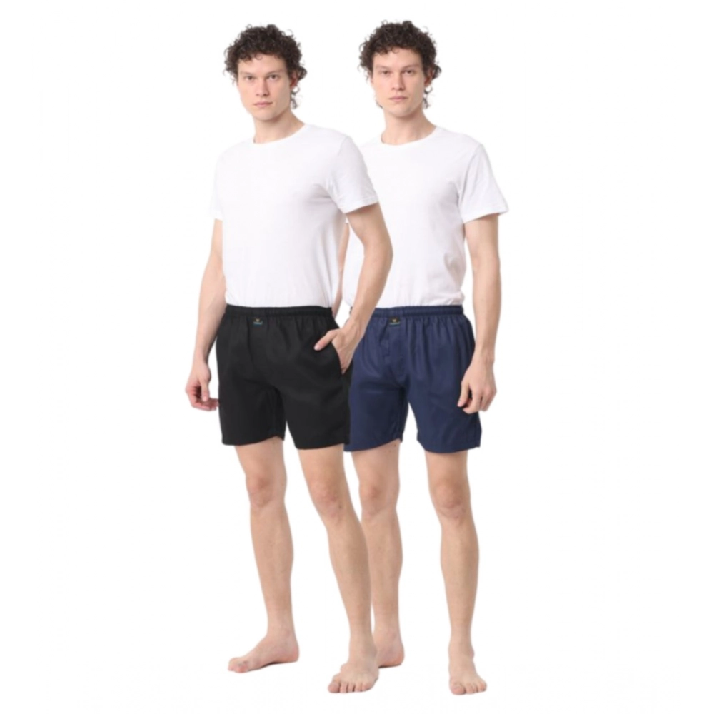 Generic Pack_of_2 Men's Polycotton Solid Boxer Shorts (Multicolor) Generic Pack_of_2 Men's Polycotton Solid Boxer Shorts (Multicolor)