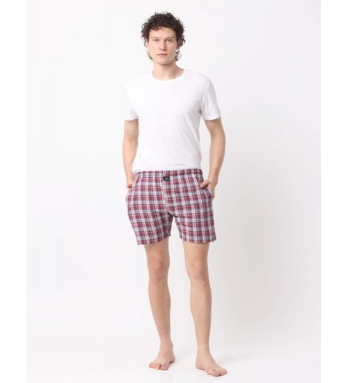 Generic Pack_of_2 Men's Polycotton Checked Boxer Shorts (Multicolor)