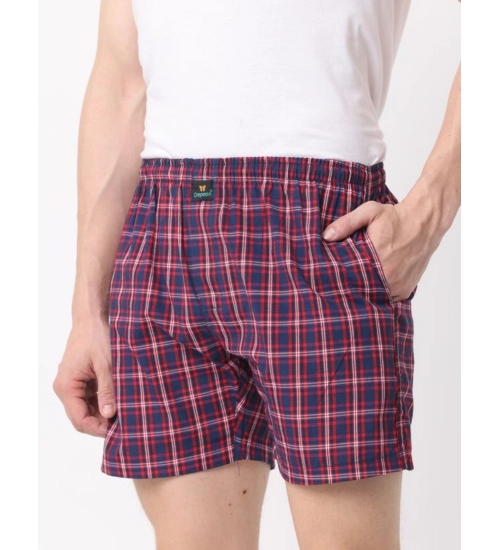 Generic Pack_of_2 Men's Polycotton Checked Boxer Shorts (Multicolor)