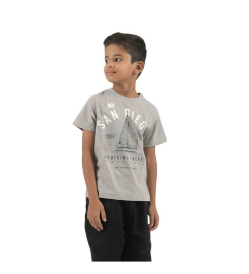 Generic Pack of 2 Boy's Cotton Printed Short Sleeve T-Shirt's (Multicolor)