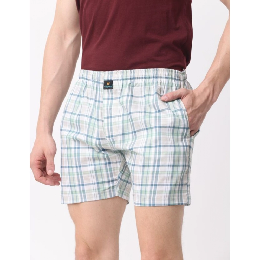 Generic Pack_of_2 Men's Polycotton Checked Boxer Shorts (Multicolor) Generic Pack_of_2 Men's Polycotton Checked Boxer Shorts (Multicolor)
