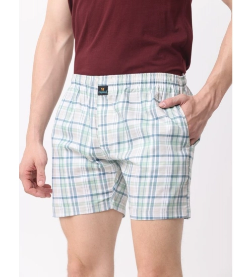 Generic Pack_of_2 Men's Polycotton Checked Boxer Shorts (Multicolor)