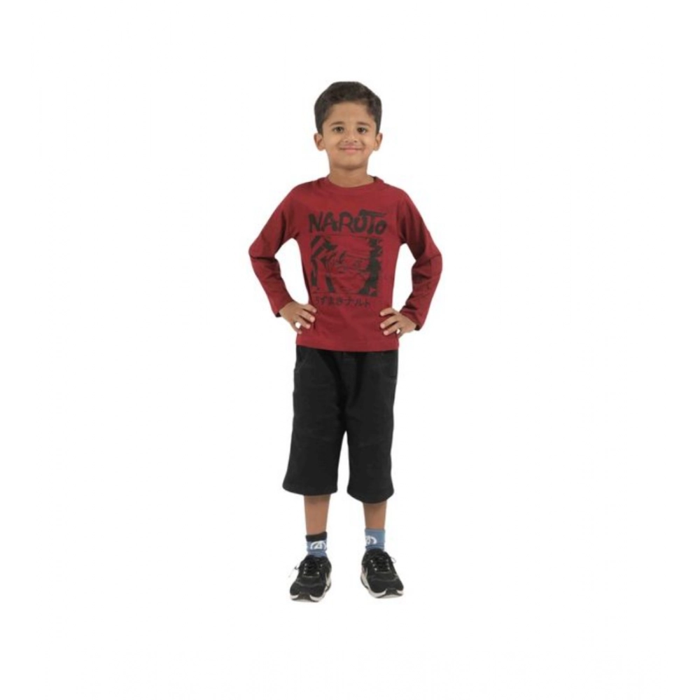 Generic Pack of 2 Boy's Cotton Printed Full Sleeve T-Shirt's (Multicolor) Generic Pack of 2 Boy's Cotton Printed Full Sleeve T-Shirt's (Multicolor)