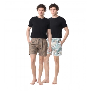 Generic Pack_of_2 Men's Polycotton Printed Boxer Shorts (Multicolor)