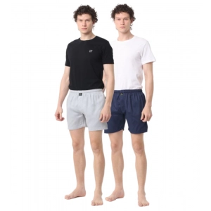 Generic Pack_of_2 Men's Polycotton Solid Boxer Shorts (Multicolor)
