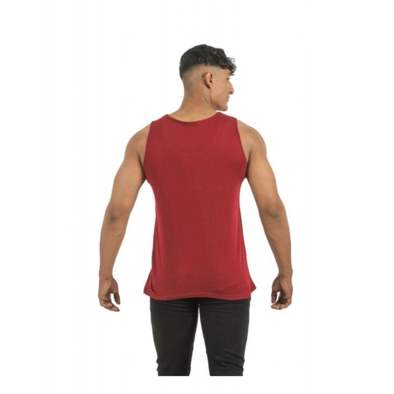 Pack of 2 Men's Casual Cotton Printed Sleeveless Sleeve Tshirts (Multicolor)