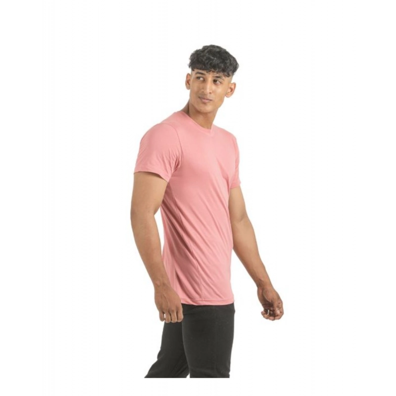 Pack of 2 Men's Casual Cotton Solid Short Sleeve Tshirts (Multicolor)