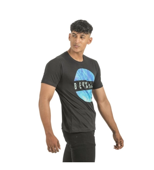 Generic Pack of 2 Men's Casual Cotton Printed Short Sleeve Tshirts (Multicolor)