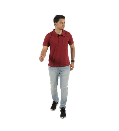 Generic Pack of 2 Men's Casual Cotton Solid Short Sleeve Tshirts (Multicolor)