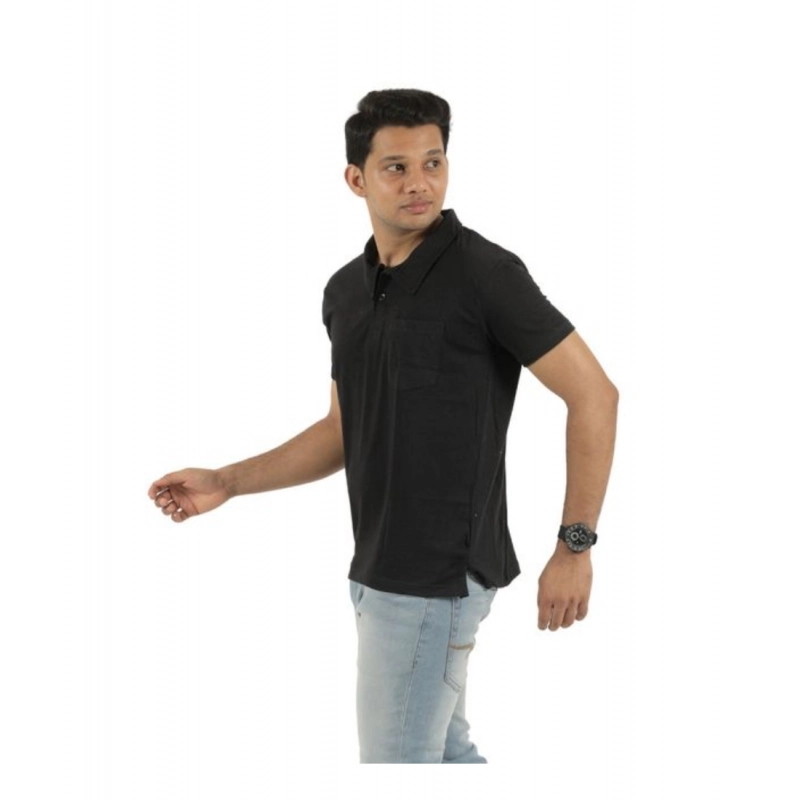 Pack of 2 Men's Casual Cotton Solid Short Sleeve Tshirts (Multicolor)