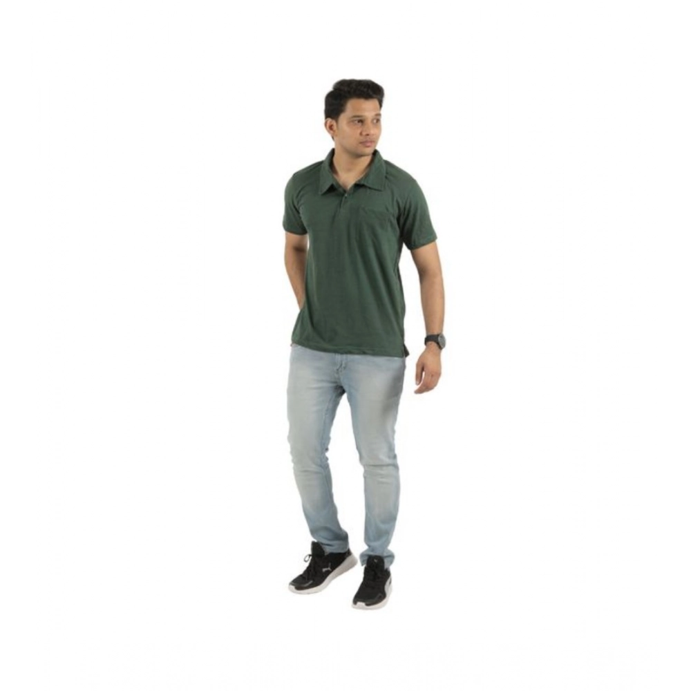Generic Pack of 2 Men's Casual Cotton Solid Short Sleeve Tshirts (Multicolor) Generic Pack of 2 Men's Casual Cotton Solid Short Sleeve Tshirts (Multicolor)