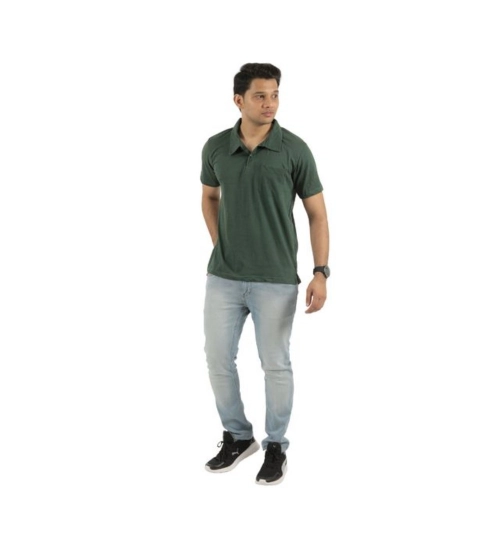 Generic Pack of 2 Men's Casual Cotton Solid Short Sleeve Tshirts (Multicolor)