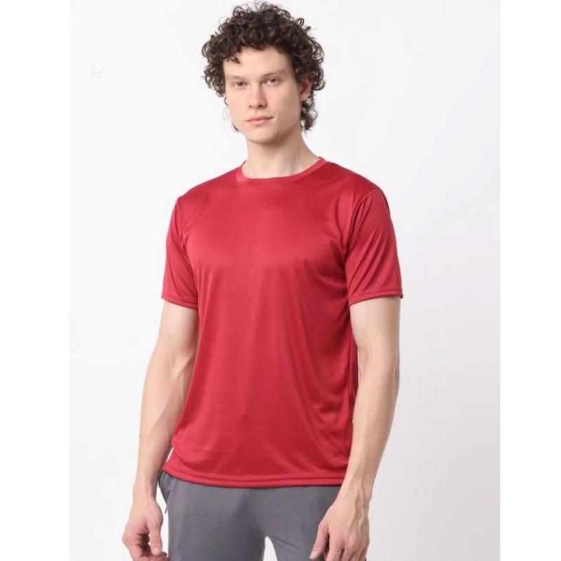 Pack of 2 Men's Casual Polyester Blend Solid Short Sleeve Tshirts (Multicolor) Pack of 2 Men's Casual Polyester Blend Solid Short Sleeve Tshirts (Multicolor)