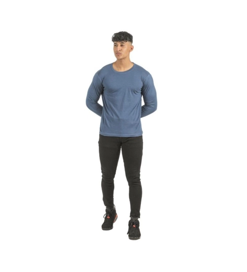 Generic Pack of 2 Men's Casual Cotton Solid Full Sleeve Tshirts (Multicolor)