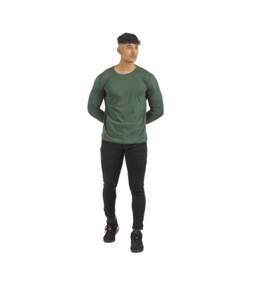 Generic Pack of 2 Men's Casual Cotton Solid Full Sleeve Tshirts (Multicolor)