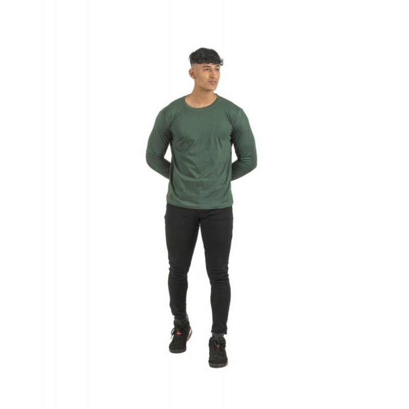 Pack of 2 Men's Casual Cotton Solid Full Sleeve Tshirts (Multicolor)