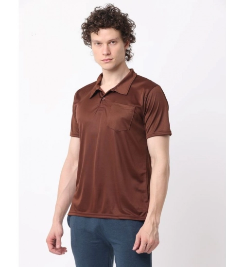 Generic Pack of 2 Men's Casual Cotton Blend Solid Short Sleeve Tshirts (Multicolor)