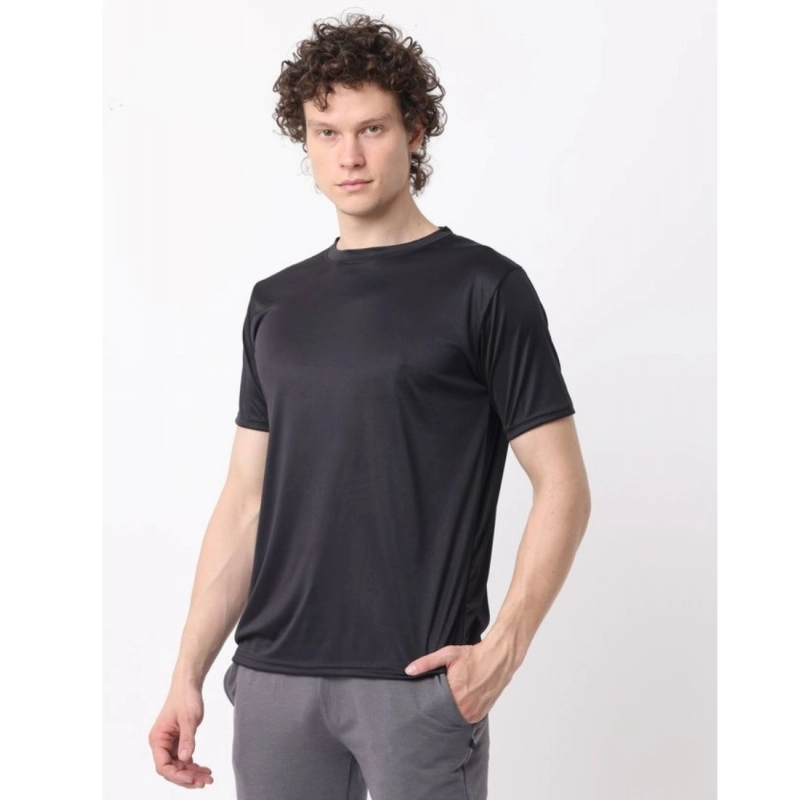 Pack of 2 Men's Casual Polyester Blend Solid Short Sleeve Tshirts (Multicolor) Pack of 2 Men's Casual Polyester Blend Solid Short Sleeve Tshirts (Multicolor)