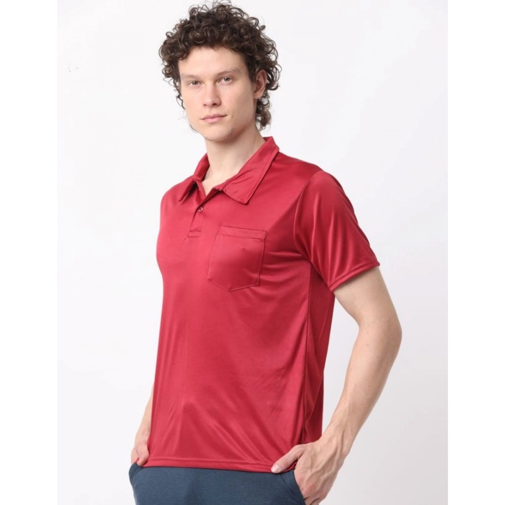Generic Pack of 2 Men's Casual Cotton Blend Solid Short Sleeve Tshirts (Multicolor) Generic Pack of 2 Men's Casual Cotton Blend Solid Short Sleeve Tshirts (Multicolor)