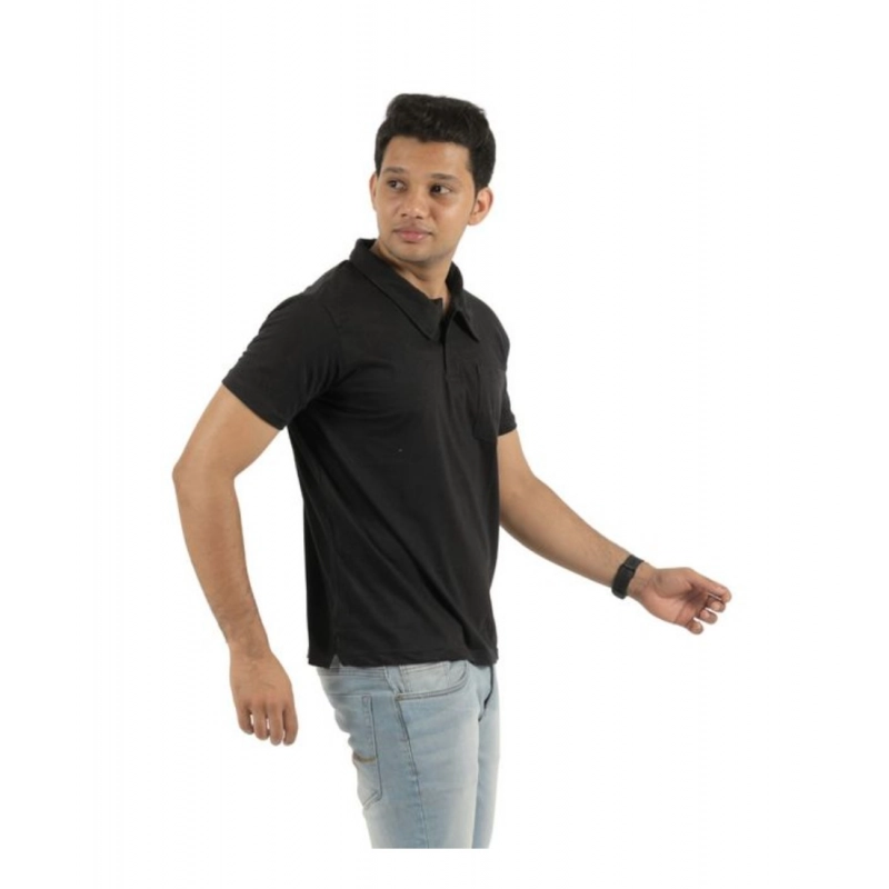 Pack of 2 Men's Casual Cotton Solid Short Sleeve Tshirts (Multicolor)