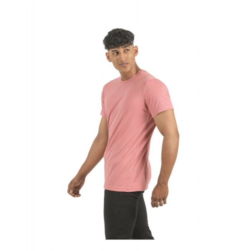 Pack of 2 Men's Casual Cotton Solid Short Sleeve Tshirts (Multicolor)