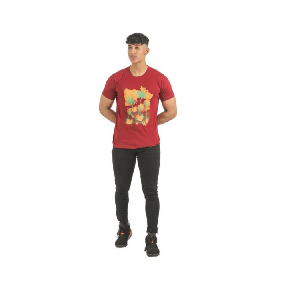 Generic Pack of 2 Men's Casual Cotton Printed Short Sleeve Tshirts (Multicolor) Generic Pack of 2 Men's Casual Cotton Printed Short Sleeve Tshirts (Multicolor)