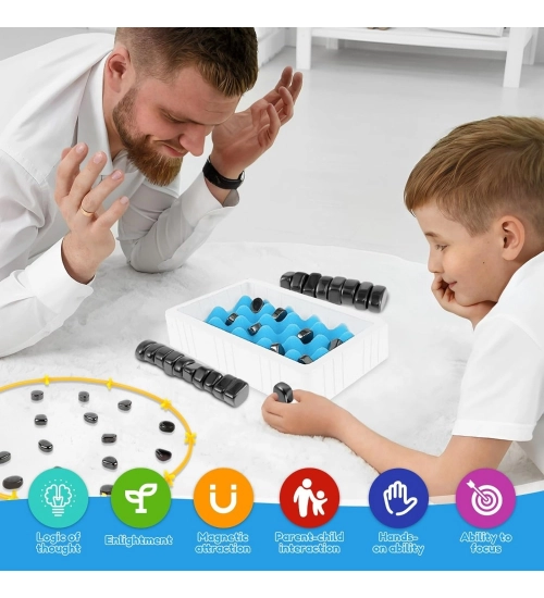 Generic Megnet Magnetic Chess Game Set for Rocks (Black)