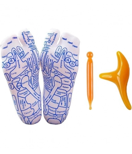 Generic Cotton Acupressure Reflexology Socks (White)