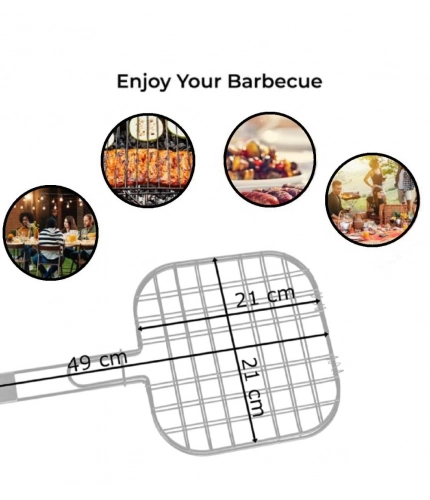 Generic Steel Grill Portable Stainless Steel With Handle Square (Black)