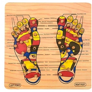 Generic Wood Point Foot Massager For Reflexology Trigger Feet  (Wood)