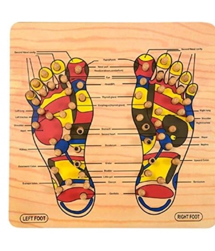 Generic Wood Point Foot Massager For Reflexology Trigger Feet  (Wood)