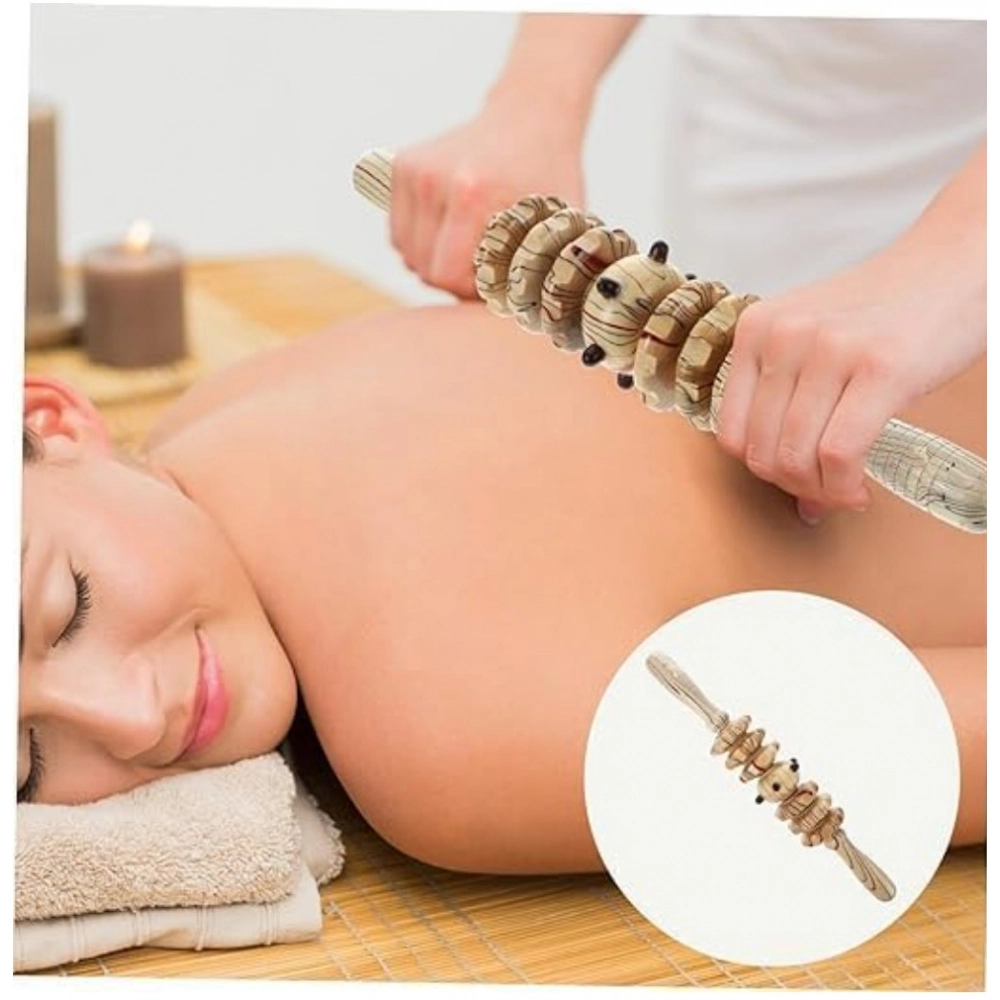 Generic Wood 7 Wheels Fancy Gua Sha Massager Roller (Wood) Generic Wood 7 Wheels Fancy Gua Sha Massager Roller (Wood)