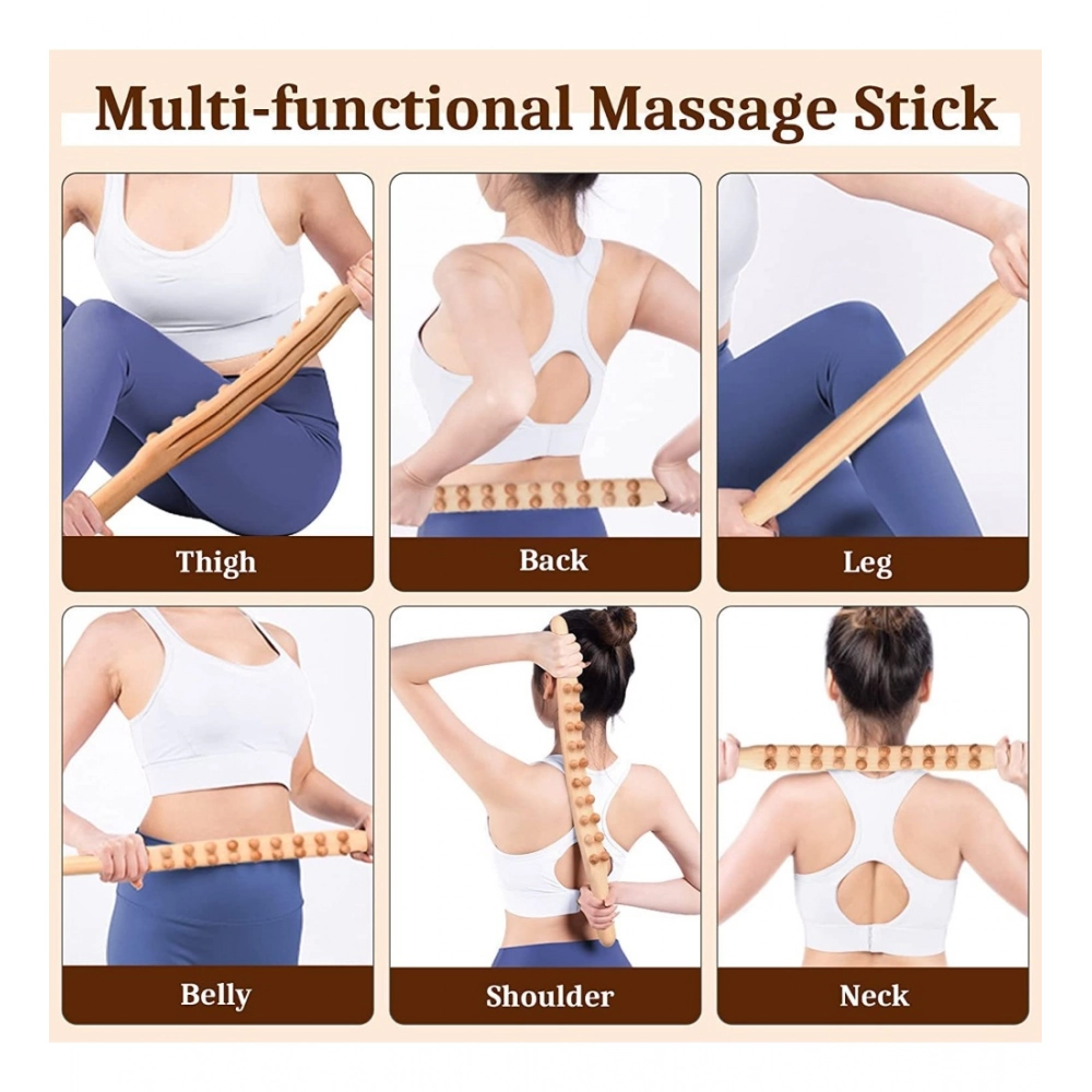 Generic Wood Gua Sha Double Row Stick Massager (Wood) Generic Wood Gua Sha Double Row Stick Massager (Wood)