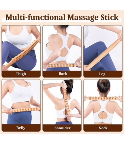 Generic Wood Gua Sha Double Row Stick Massager (Wood) Generic Wood Gua Sha Double Row Stick Massager (Wood)