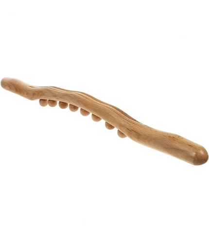 Generic Wood Gua Sha Massager Therapy Tool Manual 8 Beads (Wood)