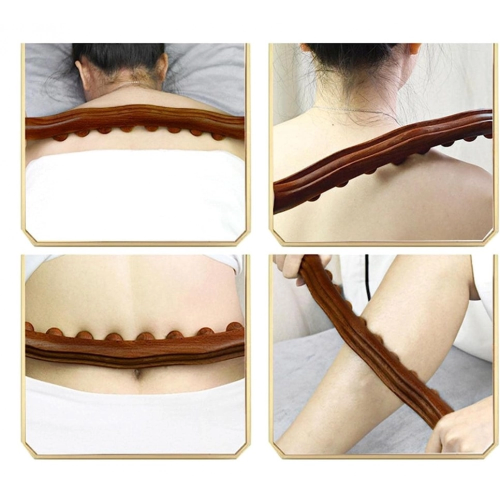 Generic Wood Gua Sha Massager Therapy Tool Soft Manual 8 Beads Roller (Brown) Generic Wood Gua Sha Massager Therapy Tool Soft Manual 8 Beads Roller (Brown)