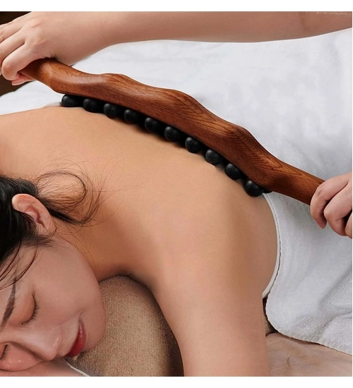 Generic Wood Gua Sha Massager Muscle Relaxation Stick (Brown)