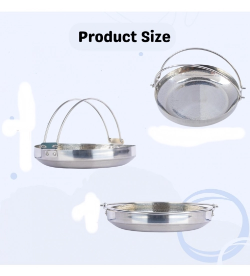 Generic Steel Stainless Steam Bowl with Ergonomic (Silver)