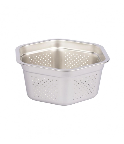 Generic Steel Washing Stainless Steel Colander Basin (Silver)