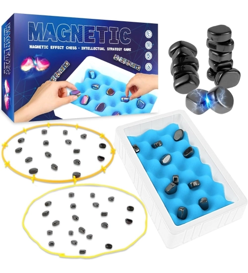 Generic Megnet Magnetic Chess Game Set for Rocks (Black)