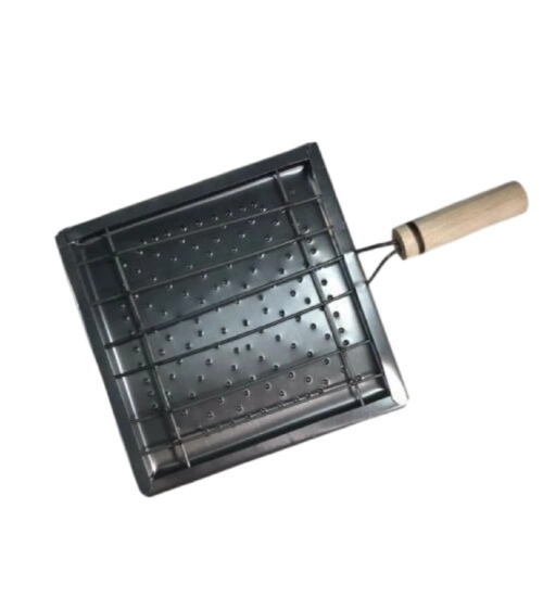 Generic Steel Toaster Black Square Stainless Steel Papad Jali (Black)