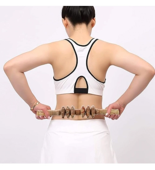Generic Wood 7 Wheel Roller Gua Sha Gym (Wood)