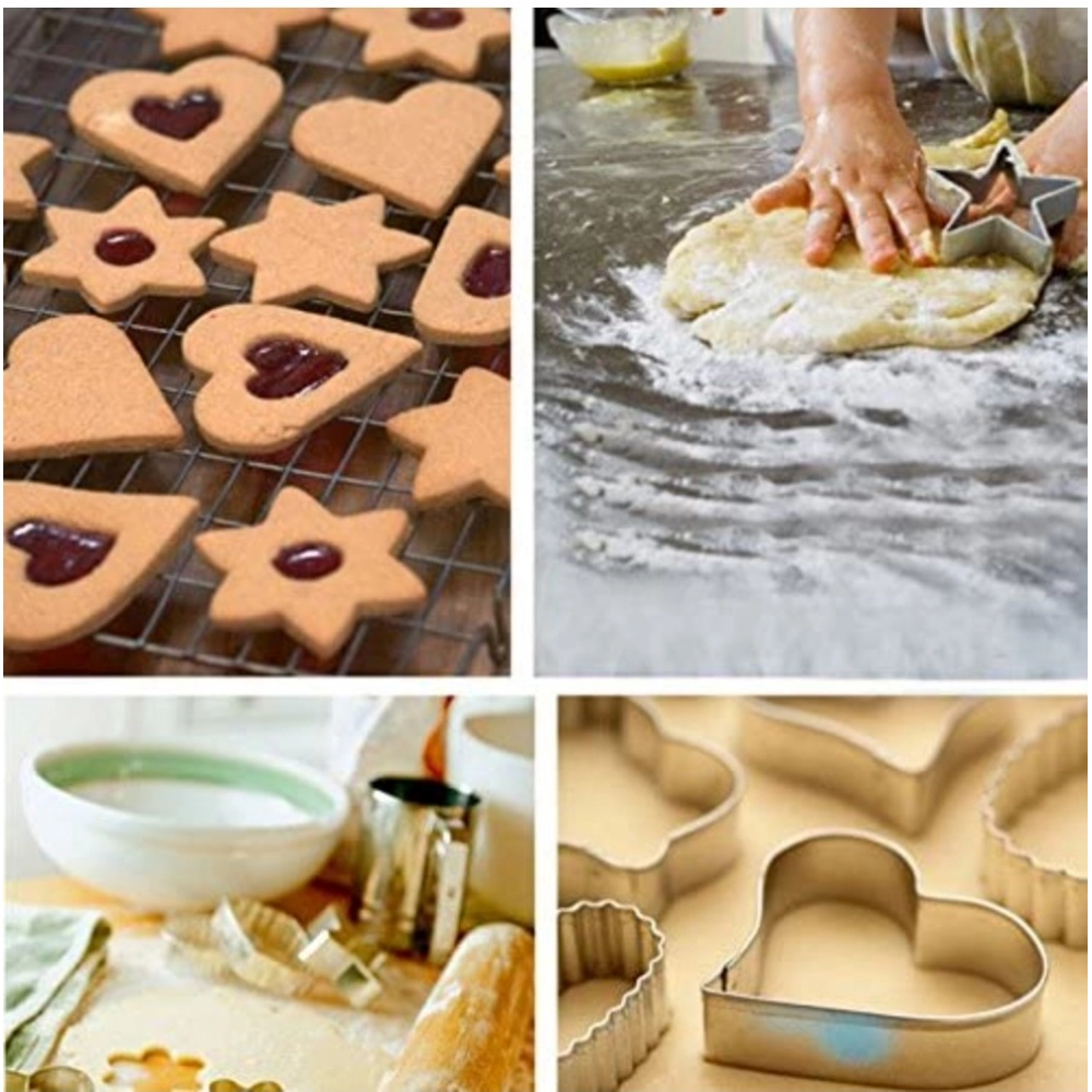 Generic Steel & Plastic 12 Pcs Cookie Cutter with Different Shape (Multicolor) Generic Steel & Plastic 12 Pcs Cookie Cutter with Different Shape (Multicolor)