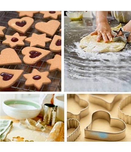 Generic Steel & Plastic 12 Pcs Cookie Cutter with Different Shape (Multicolor) Generic Steel & Plastic 12 Pcs Cookie Cutter with Different Shape (Multicolor)